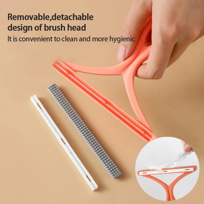 Double-Sided Silicone  Hair Remover Brush