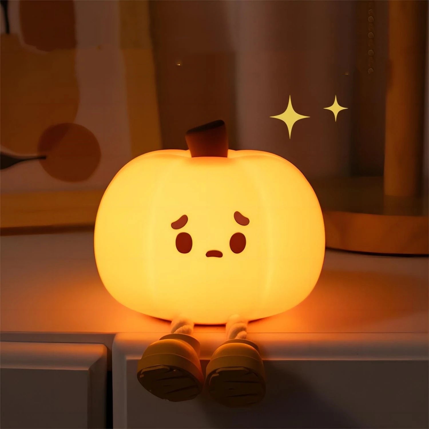 Halloween Pumpkin Night Lights Cute Soft Silicone Safe Lamp