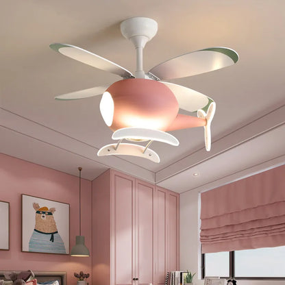 Cartoon LED Ceiling Lamp Helicopter Fan