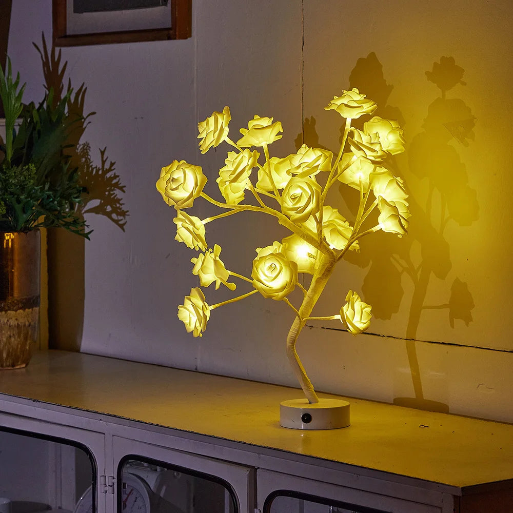 Rose Flower Tree Lights Lamp For Home Decor