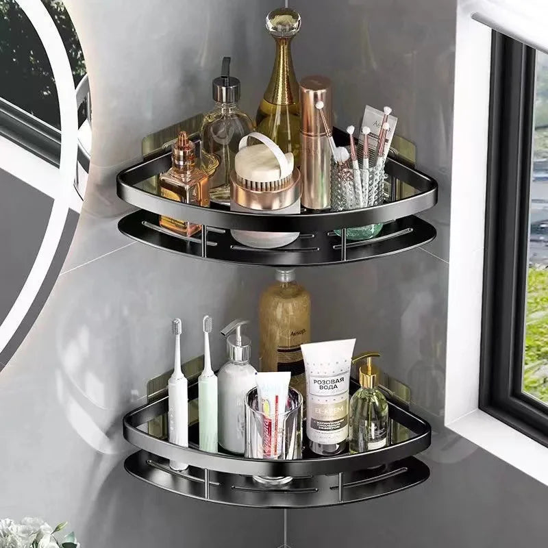 Aluminum Alloy Bathroom Shelf for Shower Organization