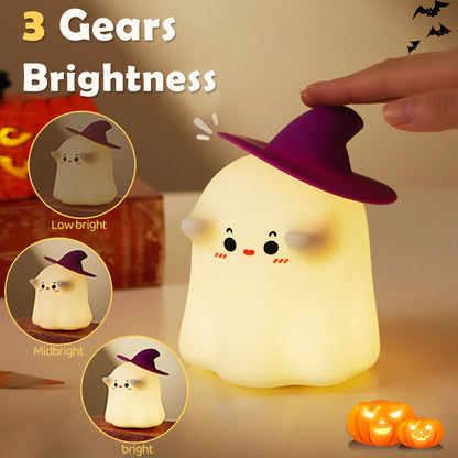 Halloween Pumpkin Night Lights Cute Soft Silicone Safe Lamp