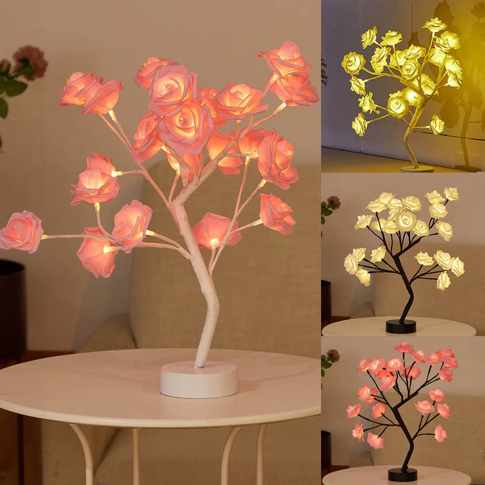 Rose Flower Tree Lights Lamp For Home Decor